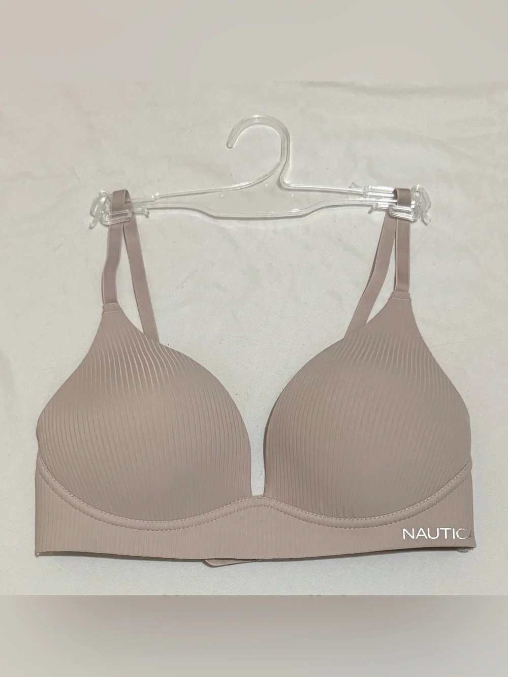 Nautica Nude Ribbed Seamless Moulded Cup Bra
